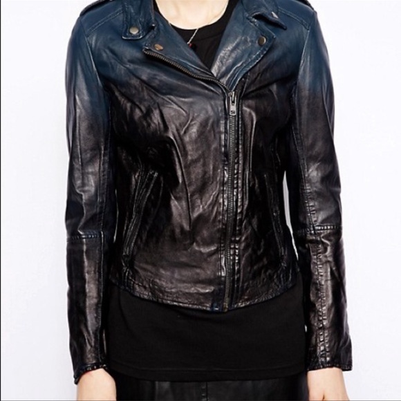 NWT Muubaa Salazar Lamb Leather Ombré Jacket, US 6 - Picture 4 of 5